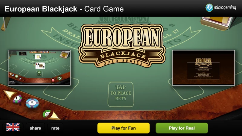 Sơ lược về trò chơi casino European Blackjack